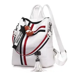 Fashion retro backpack & handbag with tassels