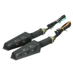 12V LED turn signal amber lights - motorcycle indicators 4pcs set