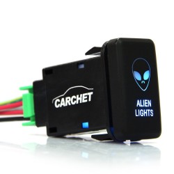 12V-24V SPST push button rocker switch - alien light for Toyota