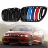 Front bumper grill - 2 line slat M color 3 colors for BMW 3 Series E46 4-door 2 pcs