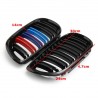 Front bumper grill - 2 line slat M color 3 colors for BMW 3 Series E46 4-door 2 pcs