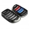 Front bumper grill - 2 line slat M color 3 colors for BMW 3 Series E46 4-door 2 pcs