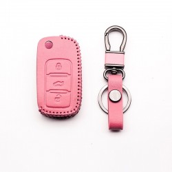 Car key leather cover for Volkswagen Polo B5, B6, Golf 4, 5, 6, Jetta, MK6, TiguanKeys