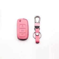 Car key leather cover for Volkswagen Polo B5, B6, Golf 4, 5, 6, Jetta, MK6, TiguanKeys