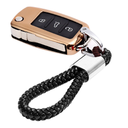 Car key case with keychain for Passat Golf Jetta Bora Polo Sagitar Tiguan