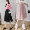 Fashion midi pleated skirt
