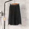 Fashion midi pleated skirt
