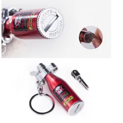 Retro mini metal lighter with keychain - refillableLighters