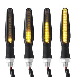 12 LED - motorcycle turn signal lights - indicators for Kawasaki & Harley 2 pcs