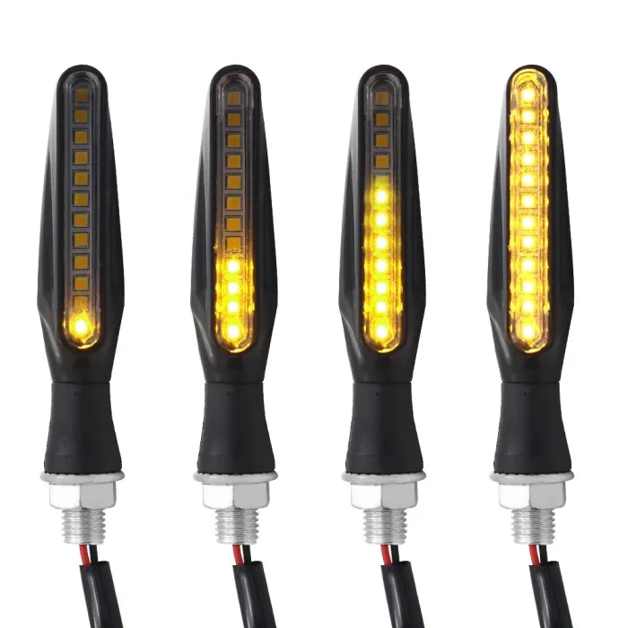 12 LED - motorcycle turn signal lights - indicators for Kawasaki & Harley 2 pcs
