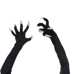 Halloween gloves with long fingernails