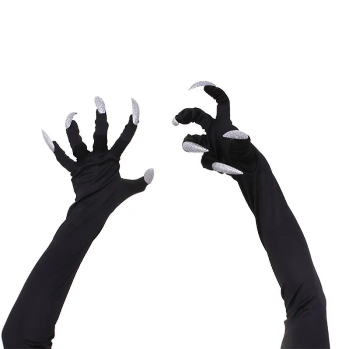 Halloween gloves with long fingernails