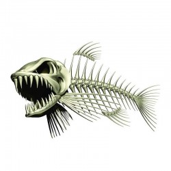 3D fish skeleton - car & motorcycle sticker 13 * 85cm