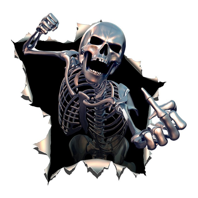 Angry skeleton - vinyl car sticker 15 * 15cmStickers