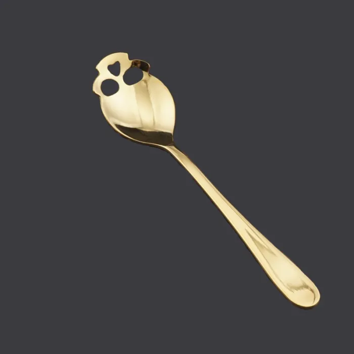 Skull shaped stainless steel spoon for tea & coffee & desserts