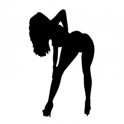 Sexy girl - vinyl car sticker 9 * 15 cmStickers