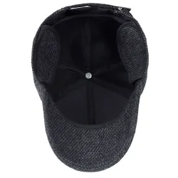 Winter baseball cap with ear flaps