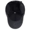Winter baseball cap with ear flaps