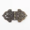 Vintage hollow flowers - alloy furniture hinges - 2 pieces